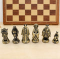 Antique Custom Brass Metal Chess Set