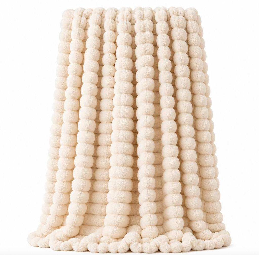 Super Soft Bubble Fleece Throw Blanket