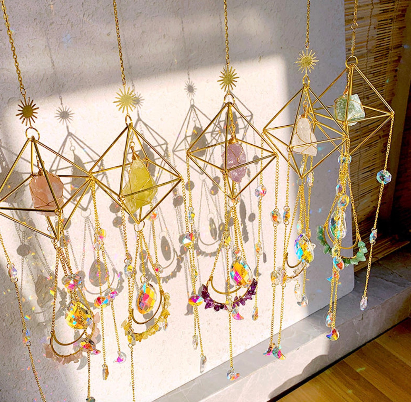 Natural Crystal Handmade Hanging Sun Catcher