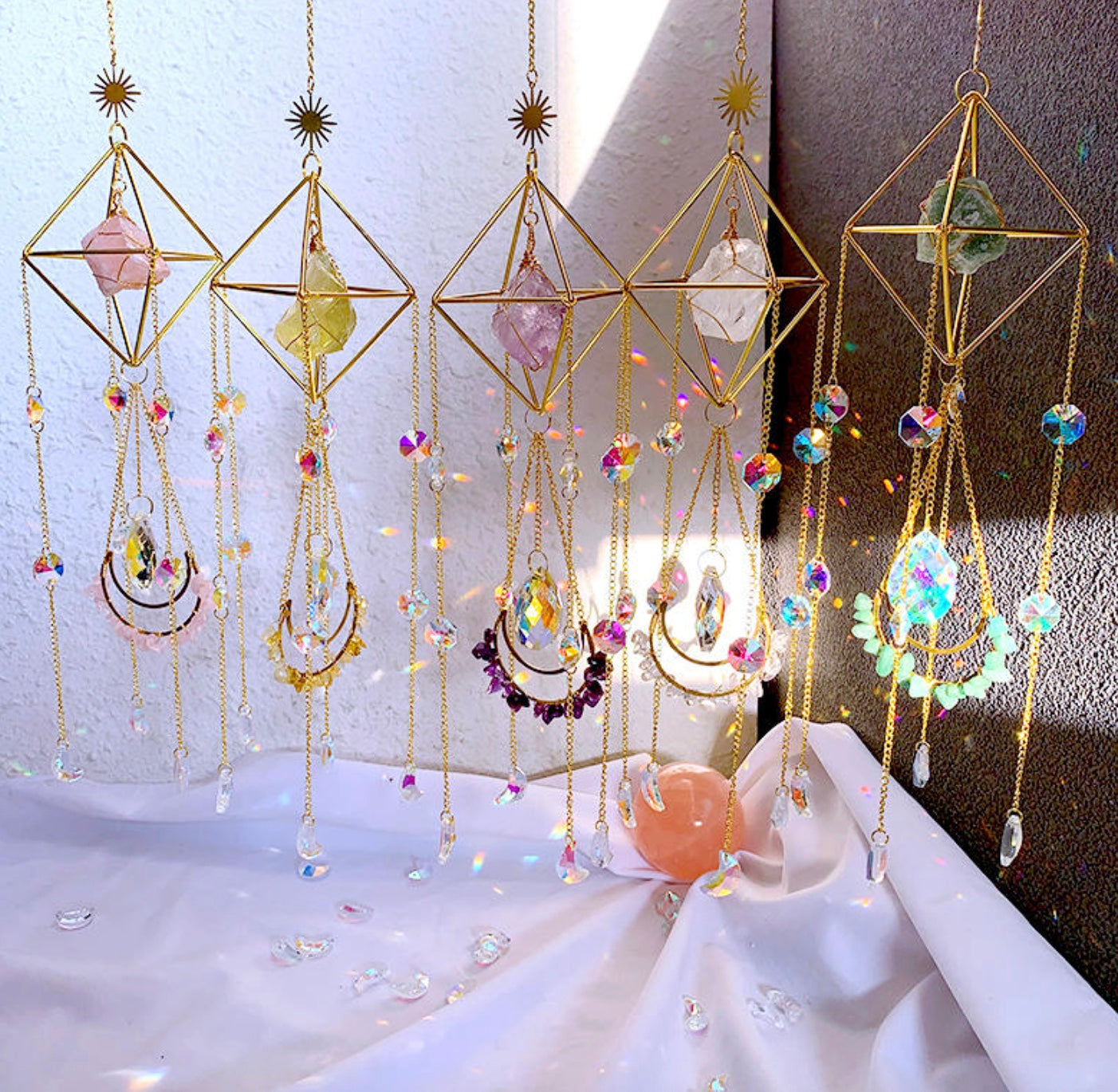 Natural Crystal Handmade Hanging Sun Catcher
